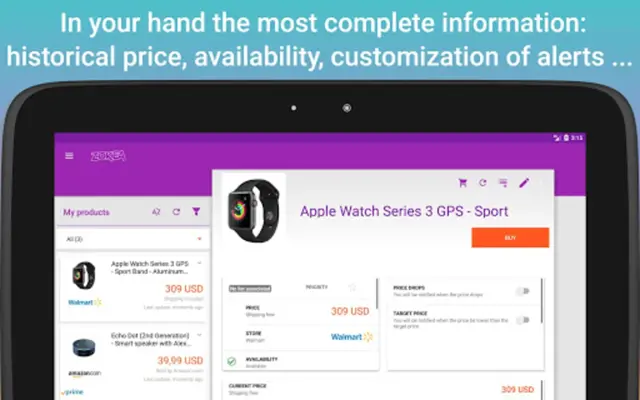 Zokea, the best tool for price tracking android App screenshot 0